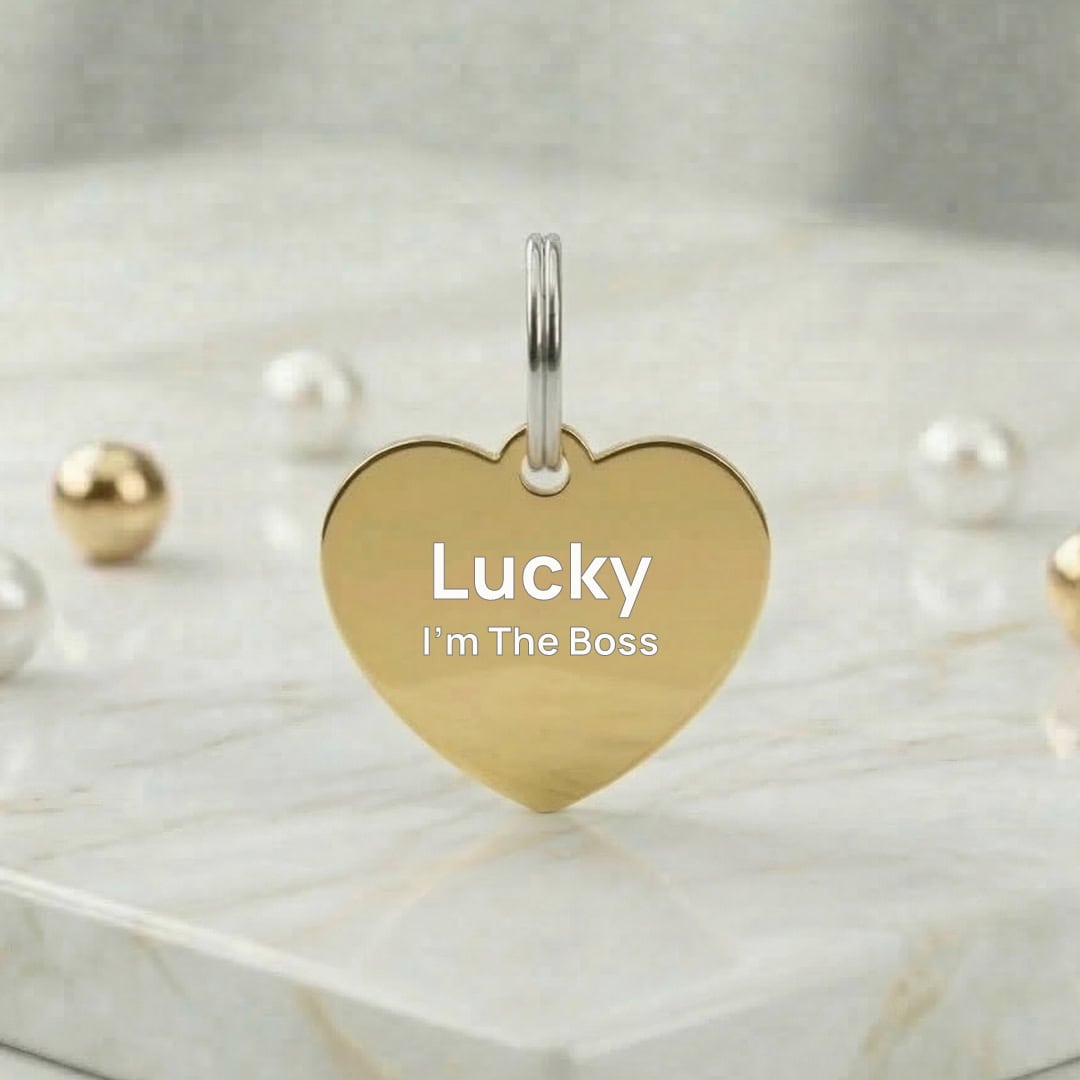 Engraved Gold Classic Heart