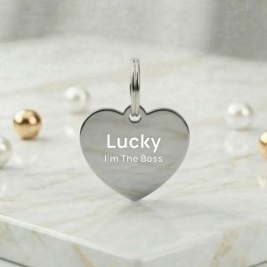 Engraved Stainless Steel Classic Heart