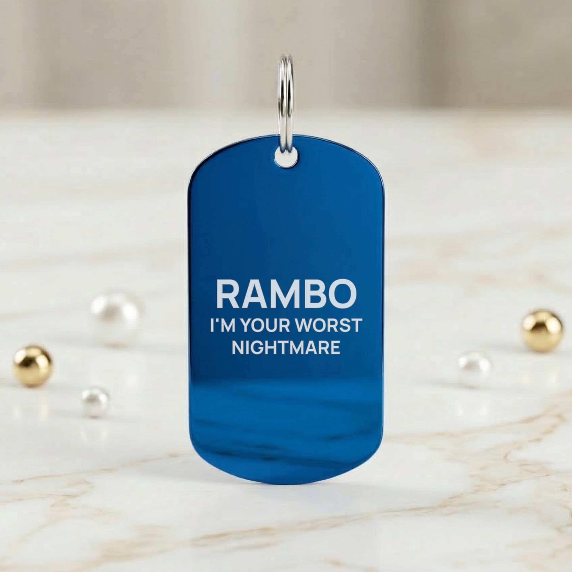 Blue Scout Military Engraved