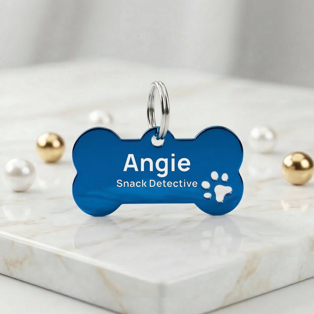 Engraved Blue Signature Bone