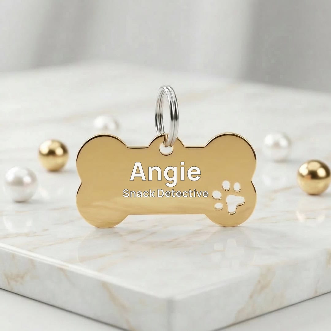 Engraved Gold Signature Bone