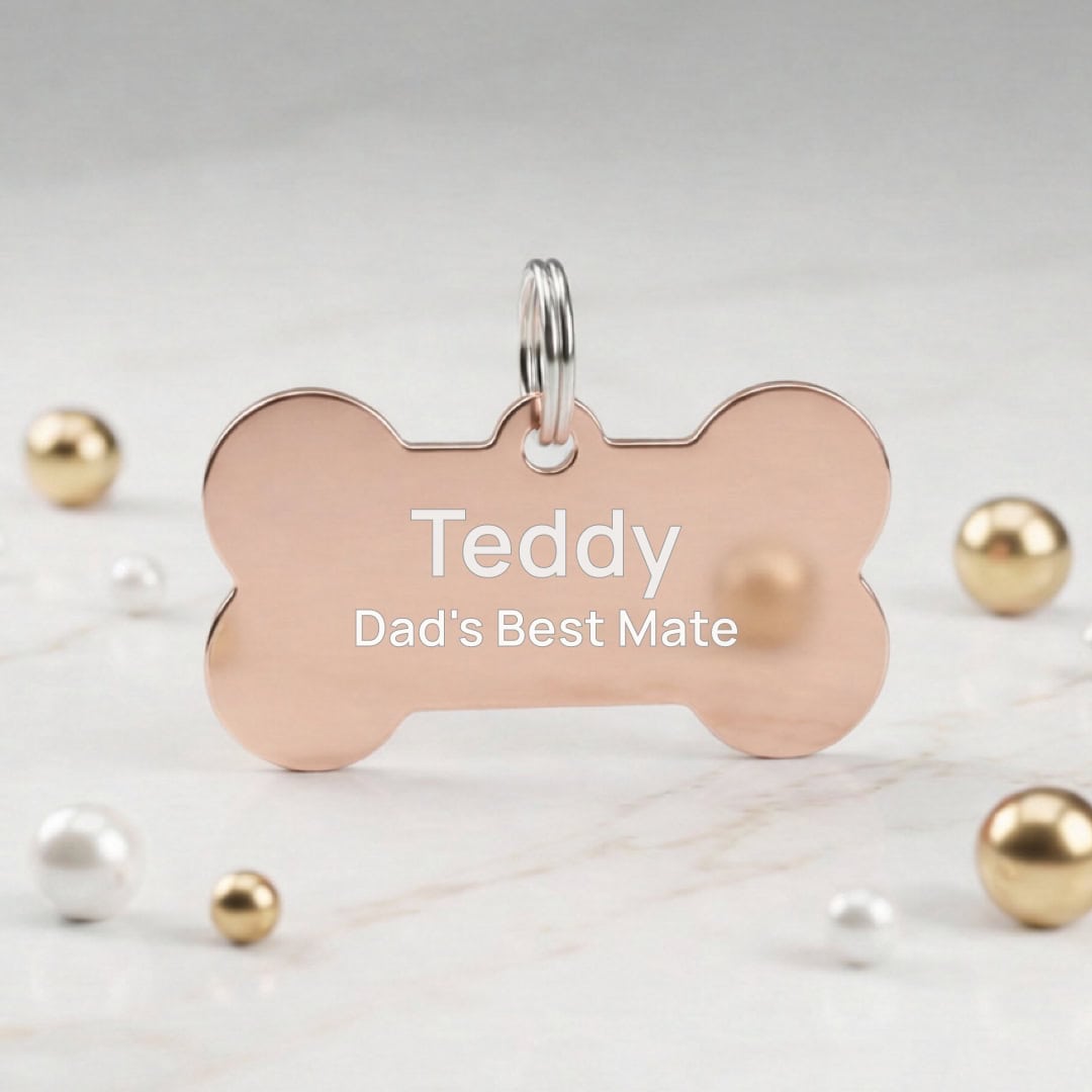 Engraved Rose Gold Classic Bone