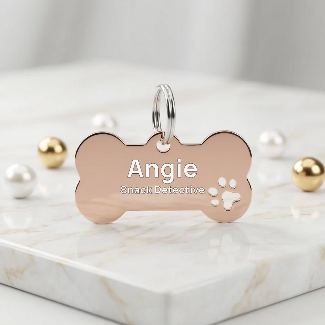 Engraved Rose Gold Signature Bone