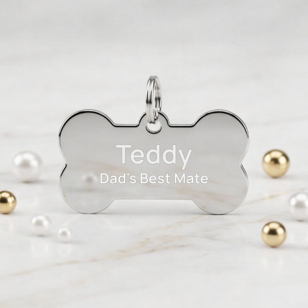 Engraved Stainless Steel Classic Bone