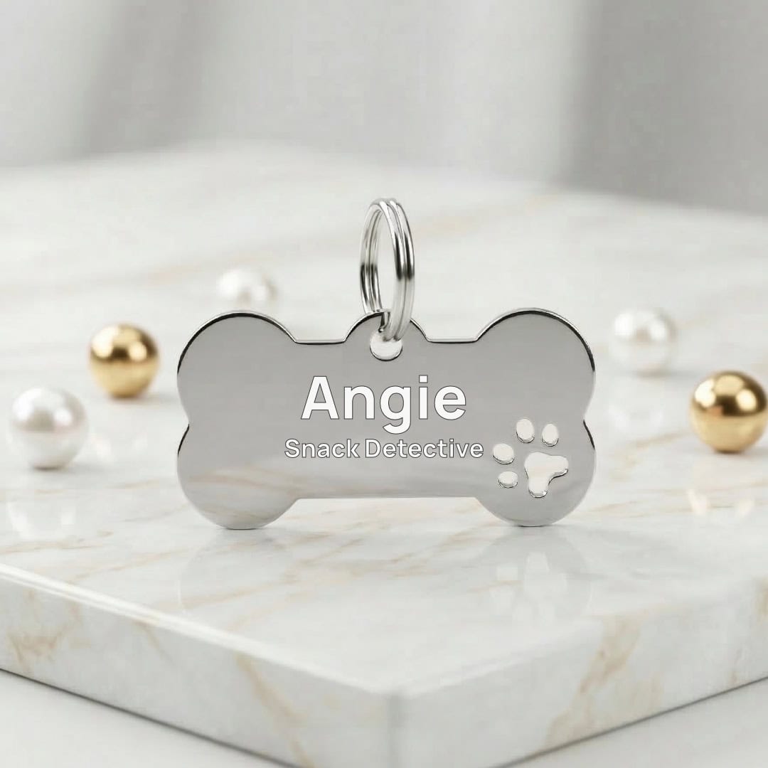 Engraved Stainless Steel Signature Bone