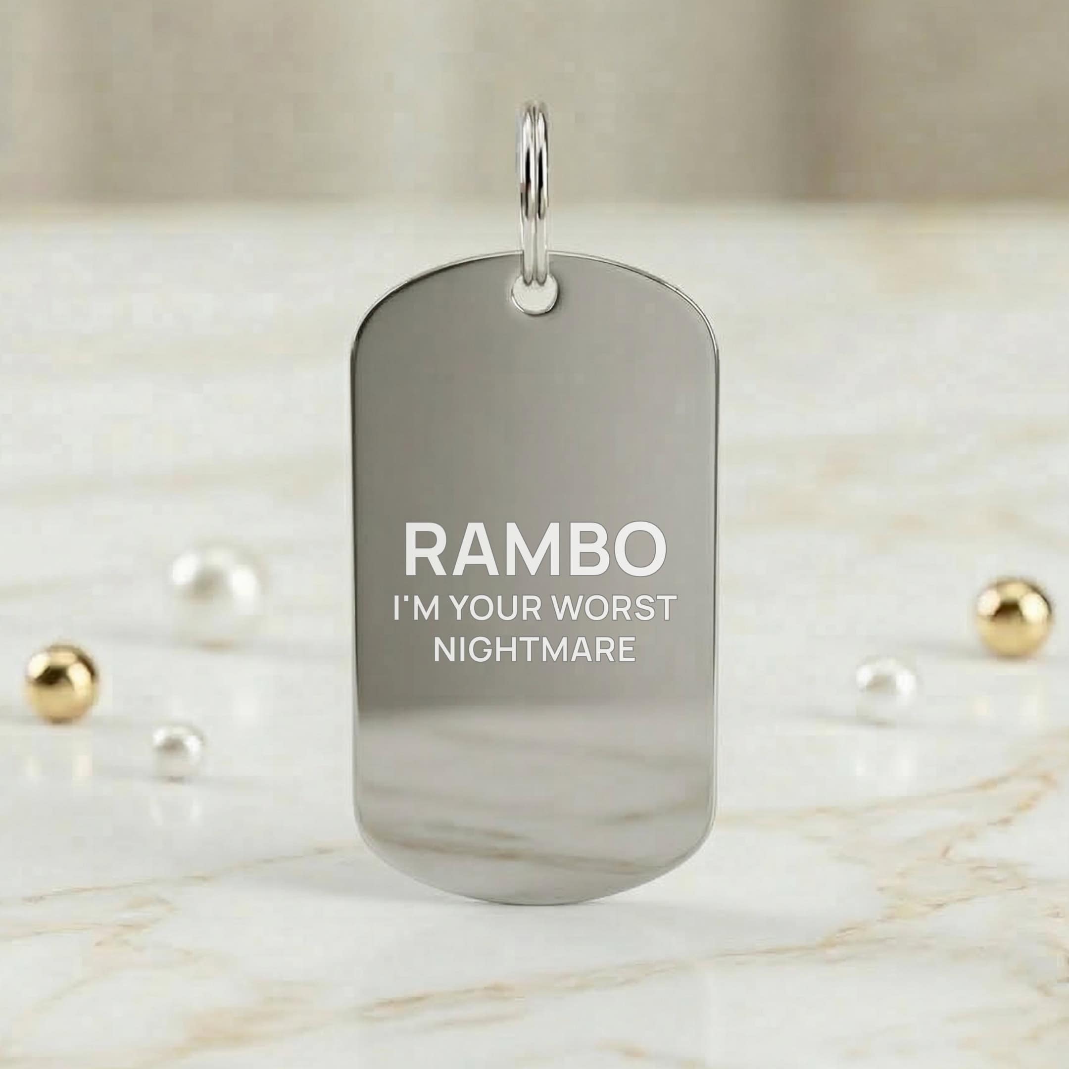 Stainless Steel Scout Military Engraved