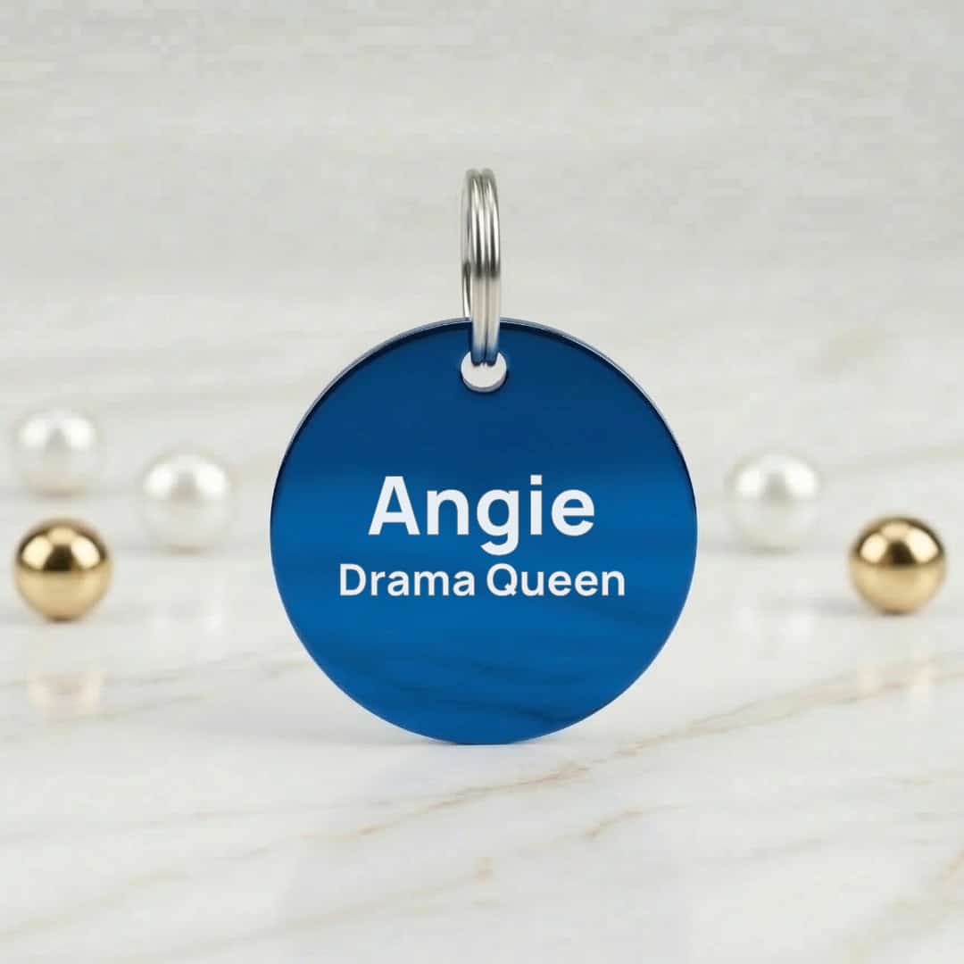 Engraved Blue Classic Round