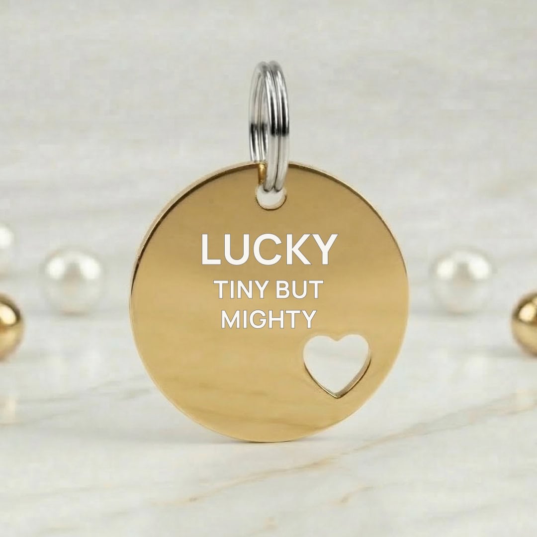 Engraved Gold Luna Heart