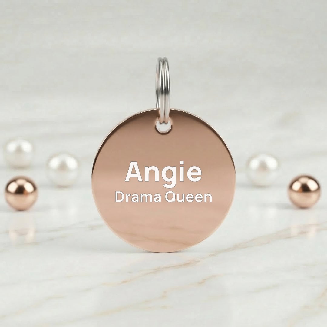 Engraved Rose Gold Classic Round