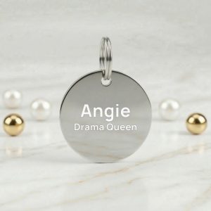 Engraved Stainless Steel Classic Round