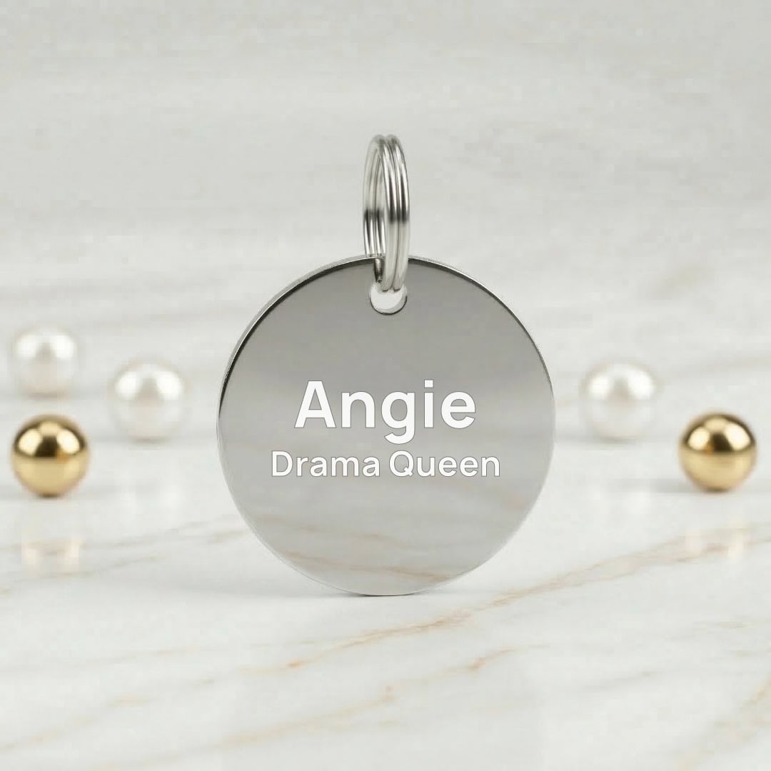 Engraved Stainless Steel Classic Round