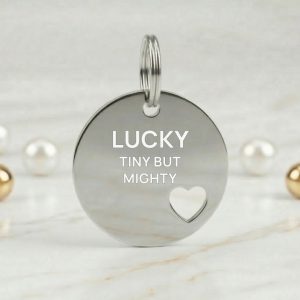 Engraved Stainless Steel Luna Heart