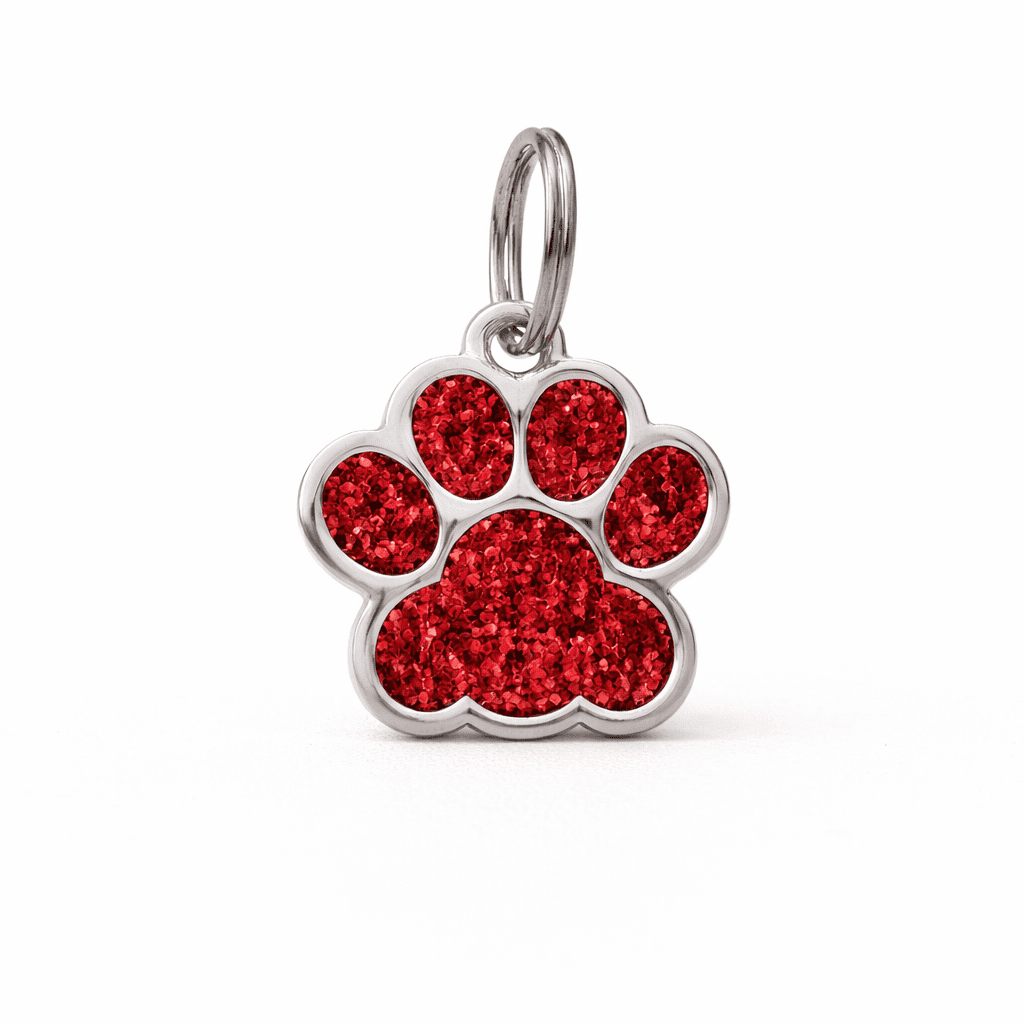 Luxe Glitter Paw - Red