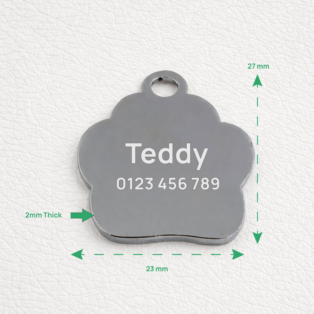 LuxeSpark Paw Heart Size