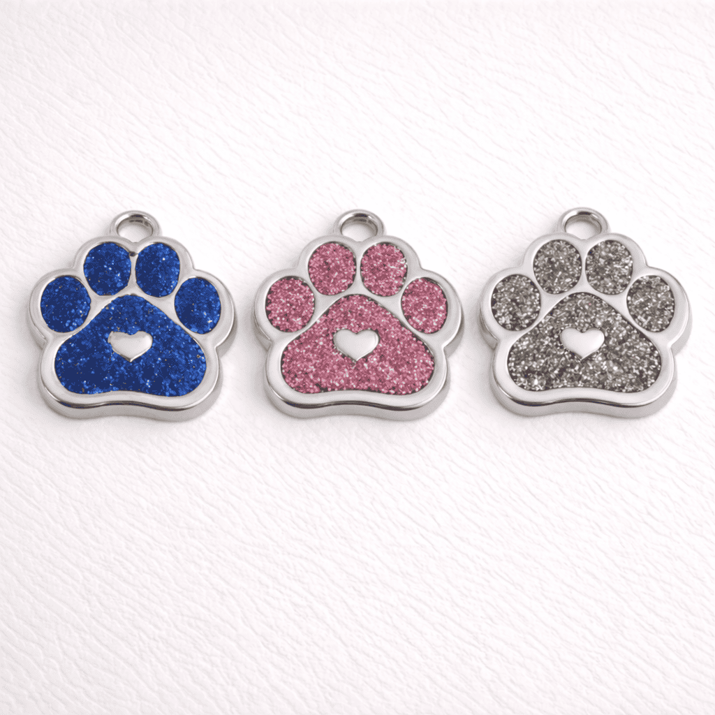 LuxeSpark Paw Heart Tags