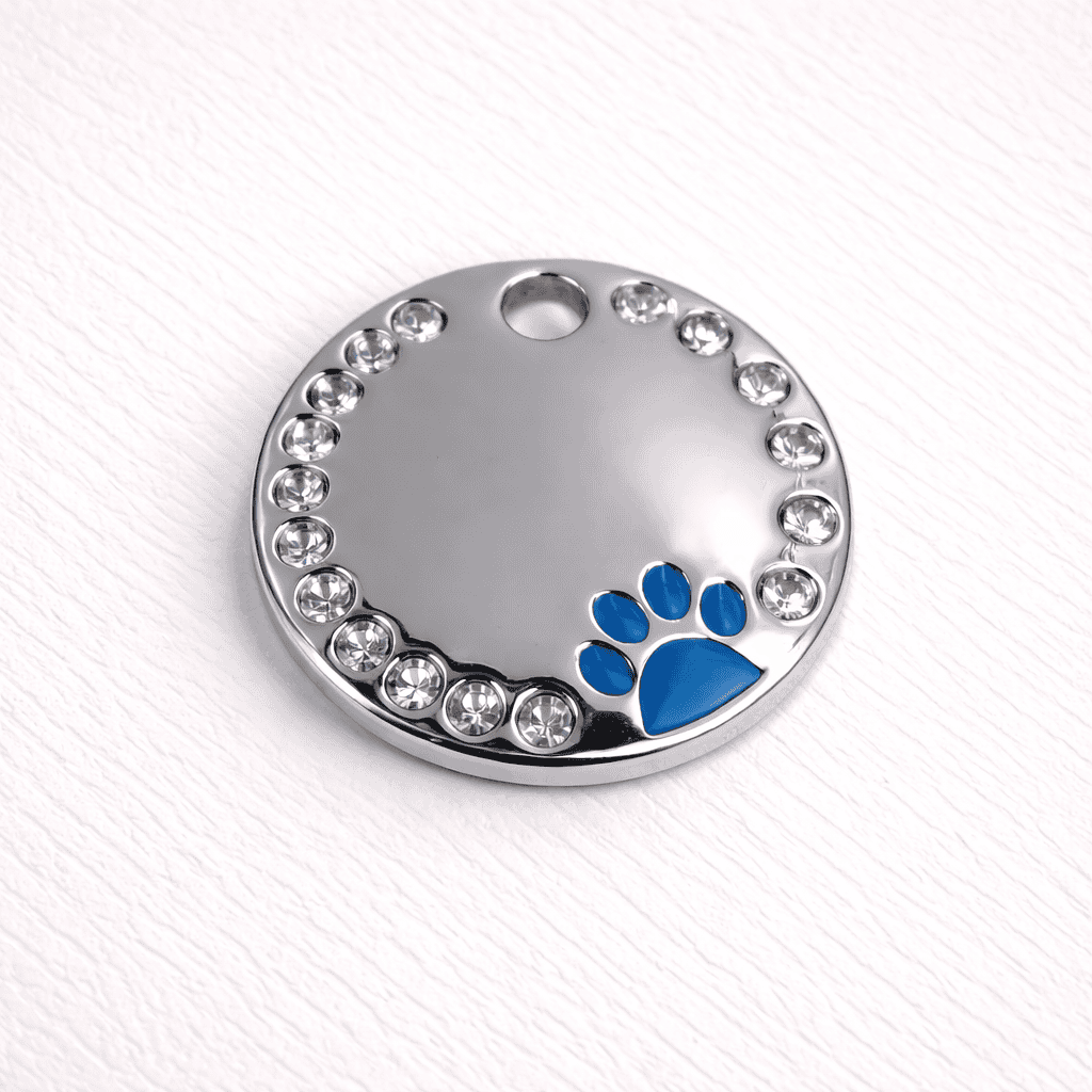 Round Paw Diamond Blue