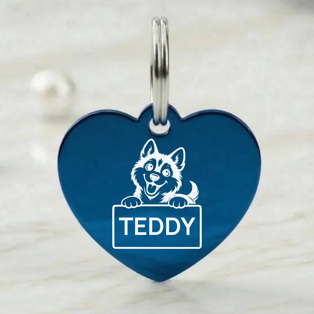Husky Clan Dog ID Tag – Heart - Image 2