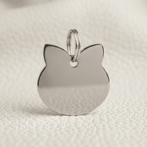Silhouette Cat ID Tag – Stainless Steel Silhouette Cat ID Tag - Stainless Steel
