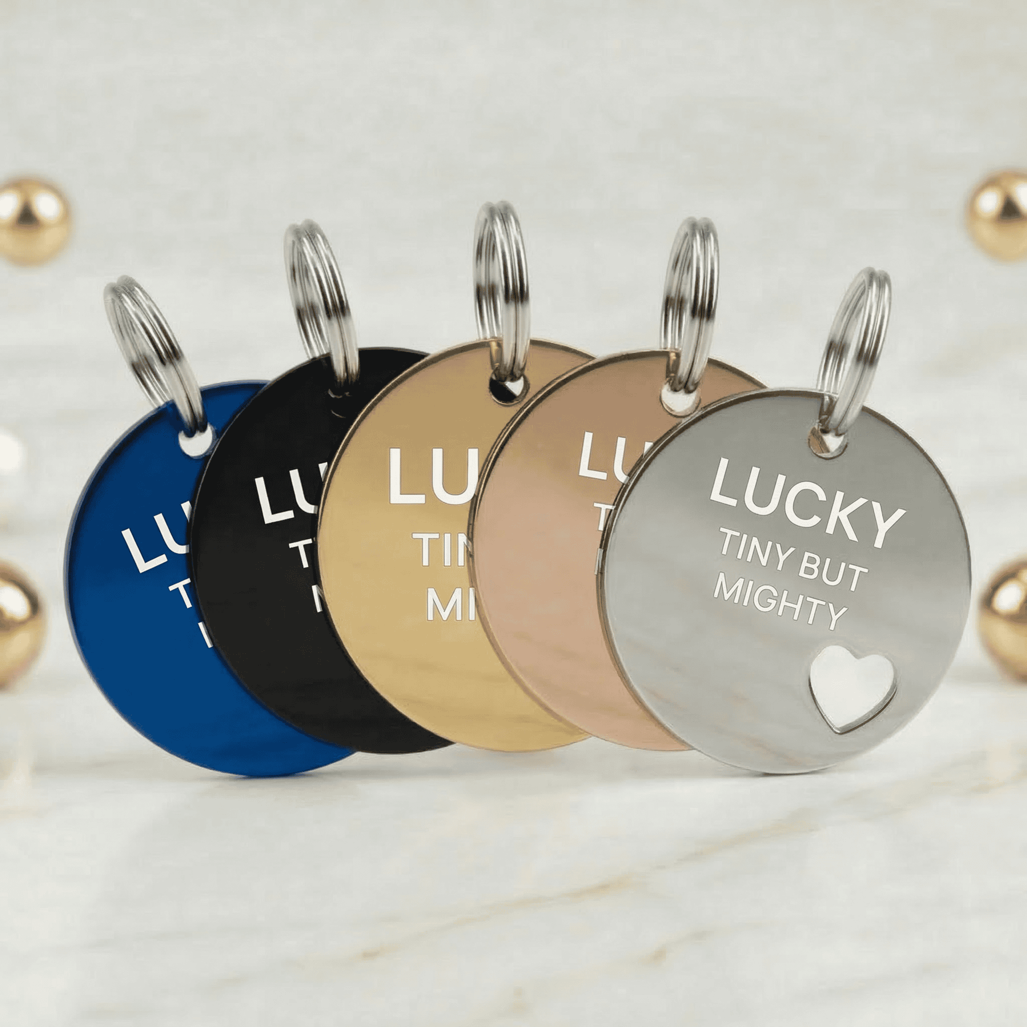 Classic Engraved Luna Heart Tag